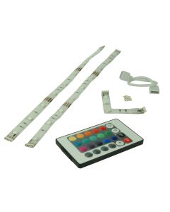 LED STRIP RGB 2X40CM RC IP20