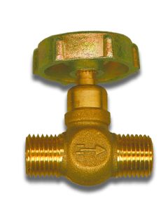 1 Naaldventiel 2 x 1/4" M - messing