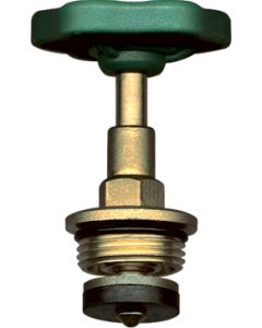 1 Bovenstuk met wiel 3/4" - messing