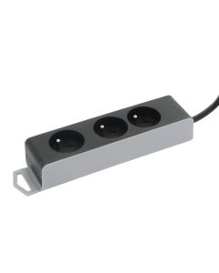 3V STOPCONTACT +1.5M ZWART