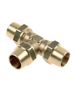 1 Gas-klemkoppeling T 15 mm - messing