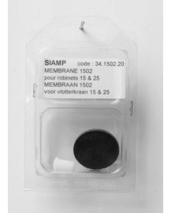 1 Membraan voor vlotterkraan Siamp type 15 en 25 - rubber