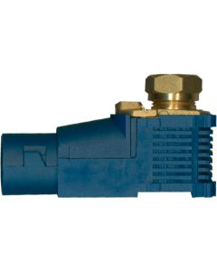 1 Inbouwdoos enkel M22 x M22 met aansluitkoppeling 15 mm - messing