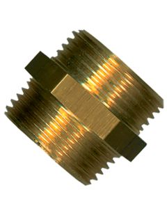 1 Dubbel nippel 5/4" MM - messing