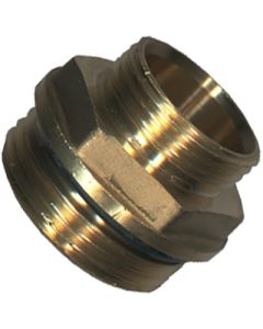 1 Aansluitnippel met dichting 1/2" M x M22 M- messing