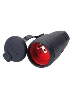 TEGENSTEKKER RUBBER 16A ZWART
