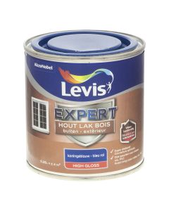 LEVIS EXPERT HOUT LAK BUITEN HIGH GLOSS KONINGSBLAUW 0,25 L