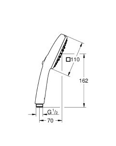 Vitalio Comfort 100 Handdouche 3 stralen