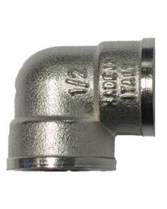 1 Knie 90° 1/2" FF - verchroomd