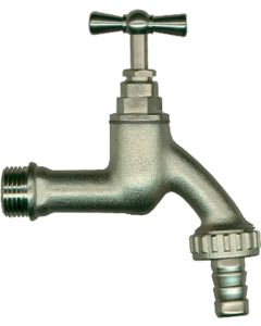 1 Dubbeldienstkraan 1/2" - Messing
