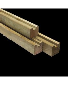 Vierkante gleufpalen - 90 x 90 x 2700 mm - L - 28 mm