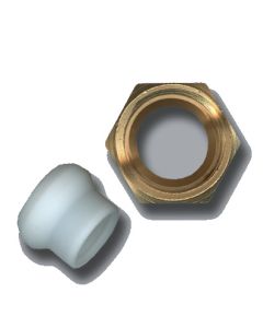 1 Aansluitkoppeling M22 x 15 mm - messing