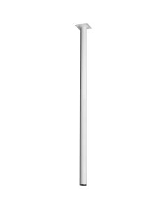 Merkloos Meubelpoot metaal Rond Ø30mmx75cm, wit