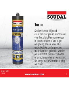 Sanitaire Silicone Turbo Wit 290ml