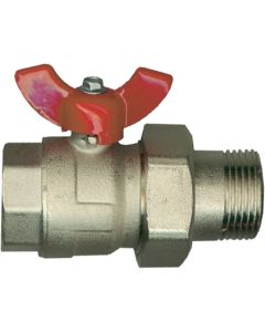 1 Kogelkraan voor collector 4/4" MF - messing