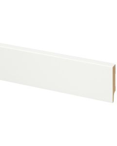 Muurplint MDF gelakt 79x15mm Cubic Blok wit RAL 9010 244cm