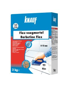 Knauf, Flex-voegmortel, Cementvoegmortel voor voegen tot 10 mm breed, Wit 2kg