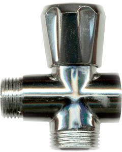 1 Tussenkraan wasmachine 1/2" x 3/4" x 1/2"  - Messing
