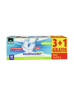 Bison Vochtvreter® Ambiance Vochtmagneet Neutraal Doos 3+1 x 450g NL/FR