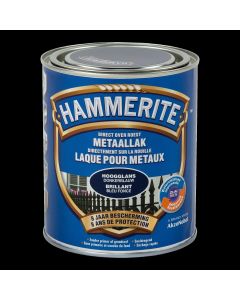HAMMERITE HOOGGLANSLAK DONKERBLAUW 0,75 L