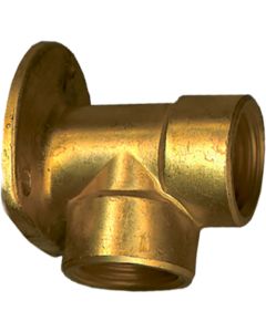 1 Muurplaat 1/2"F x 1/2"F - messing