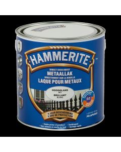 HAMMERITE HOOGGLANSLAK WIT 2,5 L