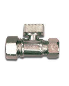 1 Kogel-afsluitkraan recht 15 x 10 mm - messing