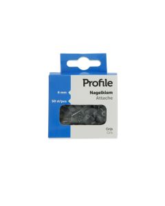 NAGELKLEM ROND 6MM GRIJS 50ST