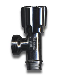 1 Aansluitkraan haaks wasmachine 3/4" x 1/2"  - Messing