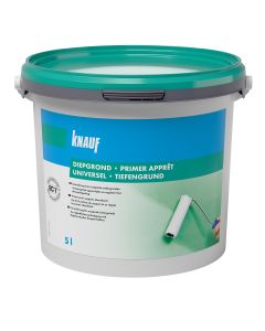 Knauf, Primer diepgrond, Primer met een hoog penetratievermogen. Verstevigt het oppervlak, bevordert de hechting en regelt het absorptiegedrag 5L
