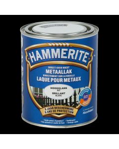HAMMERITE HOOGGLANSLAK WIT 0,75 L