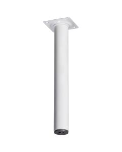 Merkloos Meubelpoot metaal Rond Ø30mmx25cm, wit