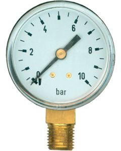 1 Manometer radiaal 52 mm - 1/4" M 0-10 bar